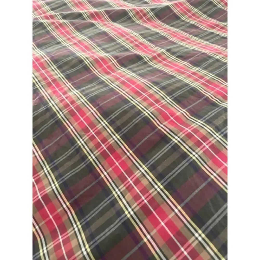 Ralph Lauren King Tartan Plaid Duvet Cover Comforter Set Embroidered Logo Cabin